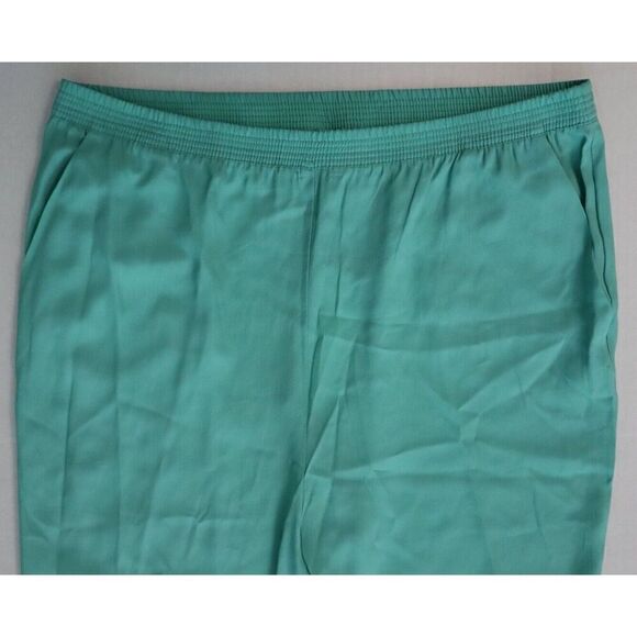 PianuraStudio MPA2693U1 Womens Sz 46 US 10/XL Green Silk Blend Casual Pants - Picture 6 of 9